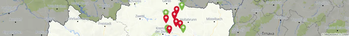 Kartenansicht für Apotheken-Notdienste in der Nähe von Maissau (Hollabrunn, Niederösterreich)